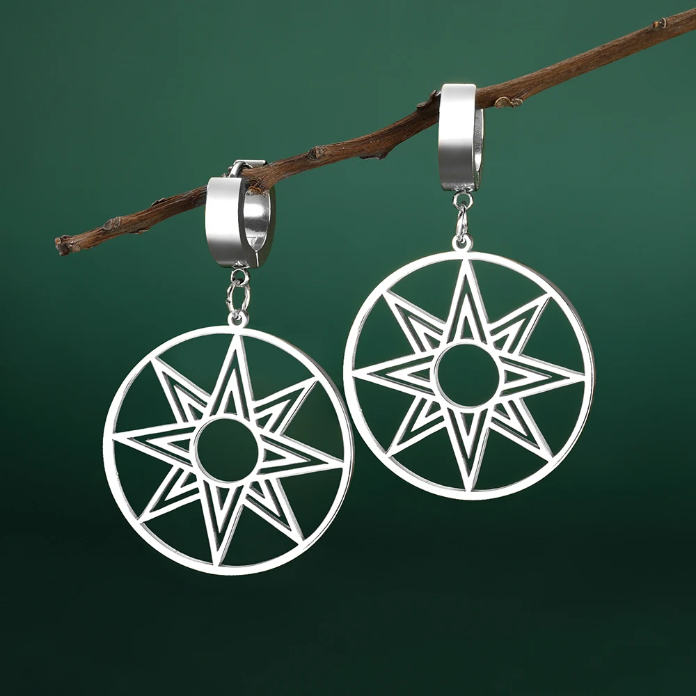 Boucles d’oreilles étoile d’Inanna argentées