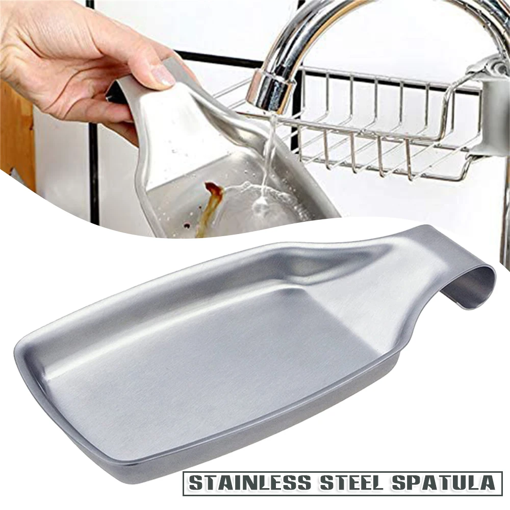 Stainless Steel Spatula Rack Multipurpose Spoon Rest Cutlery Storage