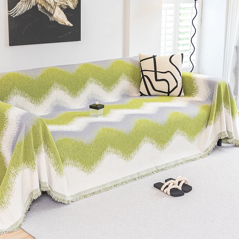 

Lazy Wind Sand Hair Towel Full Cover Cloth Ins All Seasons Universal Sofa Cover Cover Anti Cat Scratch Sofa Cushion Cover