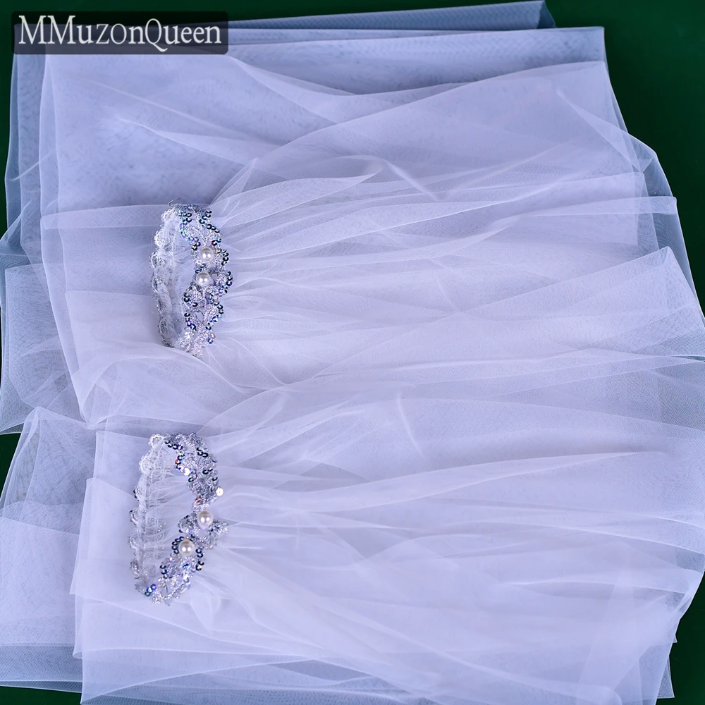TOPQUEEN Braut-Hochzeitsschal, elegant, schulterfrei, formeller DIY-Schal mit Pailletten und Perlen, abnehmbare lange Ärmel, Mm04 – Detail 8