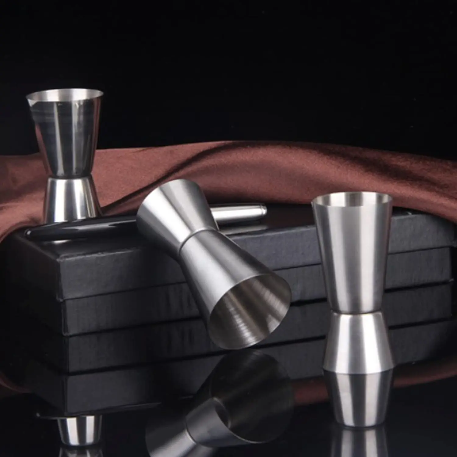 Description Picture 2 of itemStainless Steel Cocktail Shaker Measure Cup Dual Shot Drink Spirit Measure Jigger Kitchen Bar Party Drinks DIY Tools