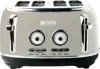 4 Slice Wide Slot Stainless Steel Toaster Bundled with 1.7 Liter Stainless Steel Electric Kettle with 360-Degree 3