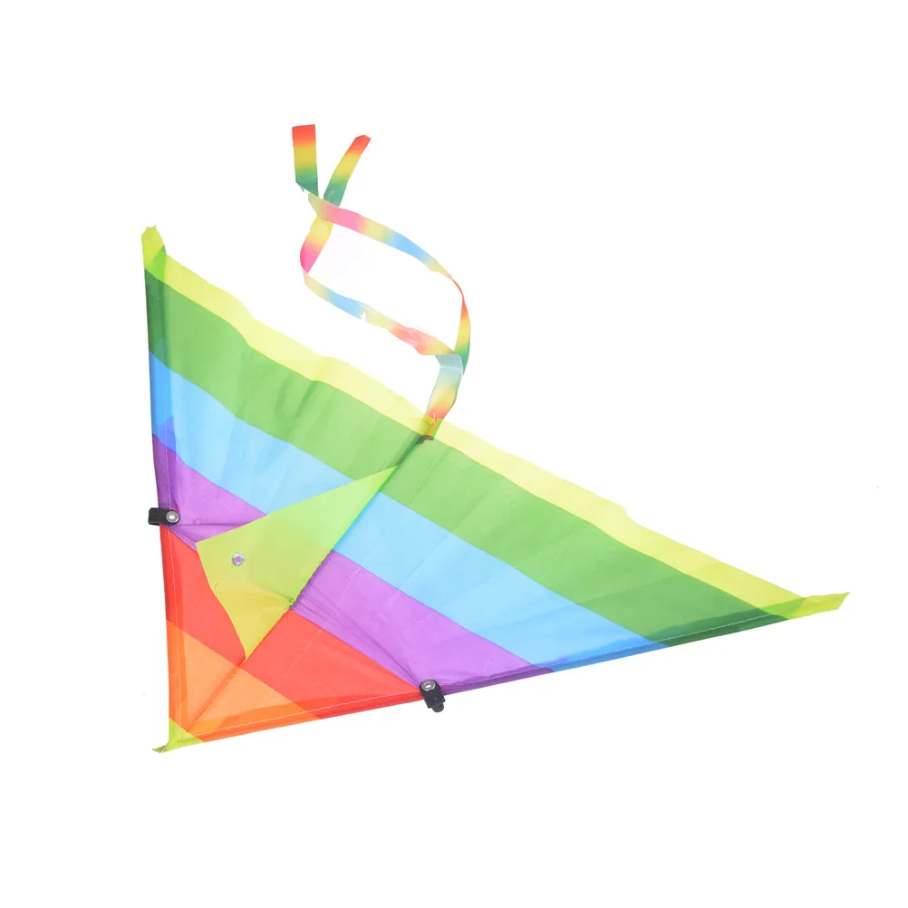 1Pc Hot Rainbow Kite Long Tail Nylon Outdoor Toys For Children Kids Kites Stunt Kite Surf without Control Bar and Line Baby Toys