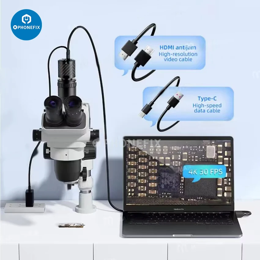 

Qianli CX60 4K CMOS промышленная камера HDMI USB Type-C 1080P 60FPS 8 м видеомикроскоп камера TF ПК хранилище быстрая обработка изображения