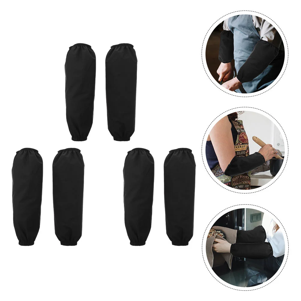 

6 Pairs Waterproof and Oilproof Sleeve Coat Gardening Working OverArm Sleeves For Men Cleaning Home Tarpaulin Protector