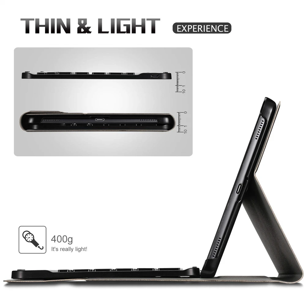 Suitable for Galaxy Tab A 10.1 keyboard cover T510 Slim and Lightweight Shell with Detachable Magnetic Wireless Keyboard
