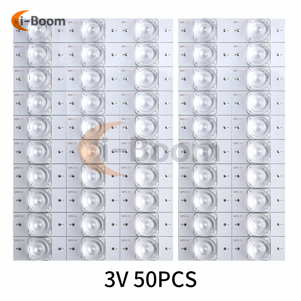 3V 6V LED SMD 램프 구슬 32-65 인치 LCD TV 백라이트 스트립 수리를위한 광학 렌즈 Fliter와 발광 다이오드