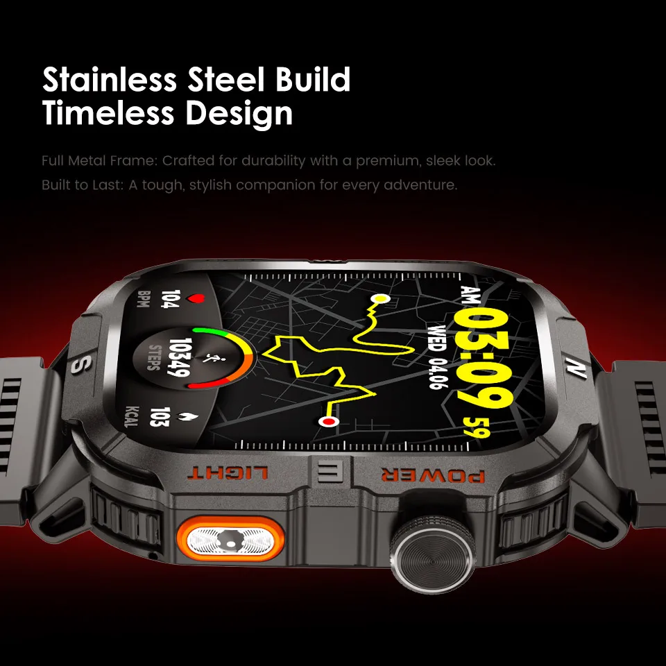 Professionelle Outdoor Gps Smartwatch Mit Kompass Und Bluetooth_voghion.com
