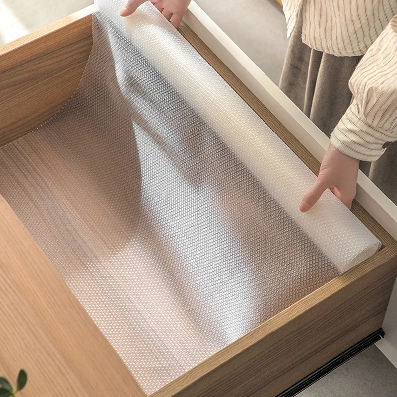 DIY Waterproof Insulation Film Tablecloth Non-slip Drawer Liner Kitchen  Cabinet Shelf Storage Cabinet Clear EVA Protector - AliExpress