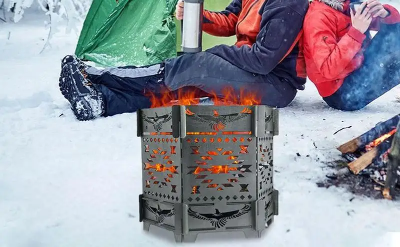 

Portable Garden Waste Incinerator Foldable Burn Barrel Trash Used To Burn Yard Debris Wood Leaves And Cardboard