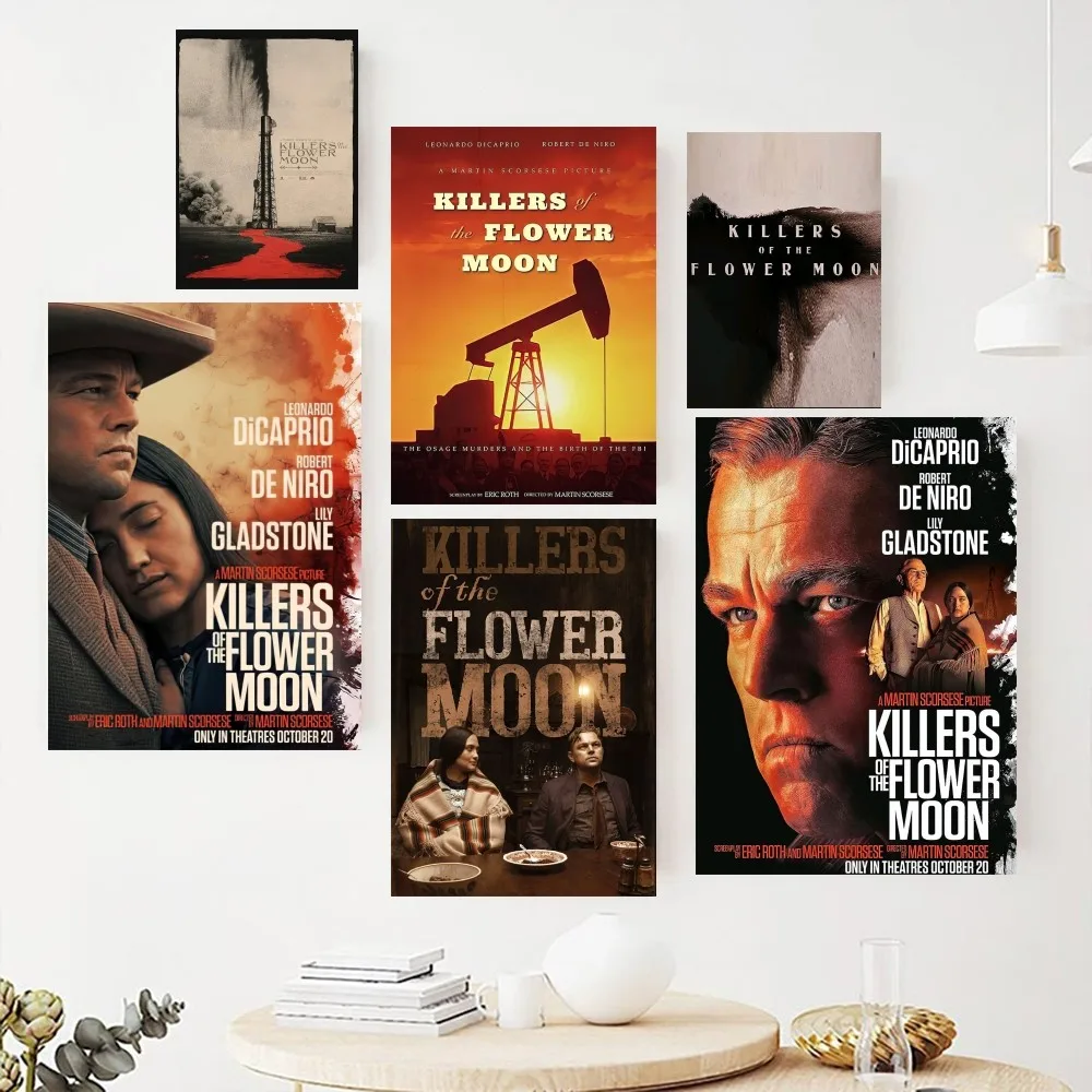 Movie Killers Of The Flower Moon Poster Dipinti Sul Muro Immagine Per La Decorazione Della Stanza Della Pittura D'Interni Del Soggiorno