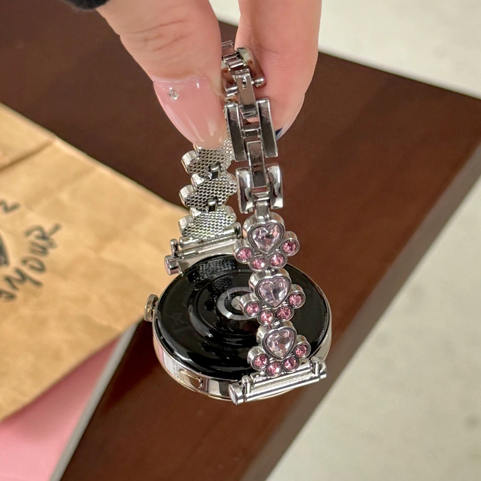 삼성 갤럭시 워치 8 울트라 2 7 6 5 4 44mm 40mm 메탈 스트랩, 화웨이 GT5 프로 42mm 46mm 18mm 20mm 22mm 브레이슬릿용 귀여운 고양이 발 모양 워치밴드