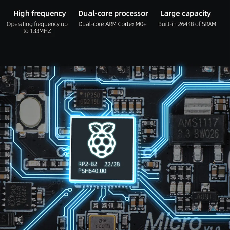 Mellow Fly Micro 4 V1.0 보드 HV 4 축 32Bit 라즈베리 파이 RP2040 Uart TMC2209 3D 프린터, Klipper Canbus Voron V0.1 Ender3