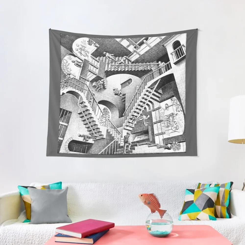 

Escher Staircases Tapestry Wall Decoration Items Room Decor Aesthetic Tapestry