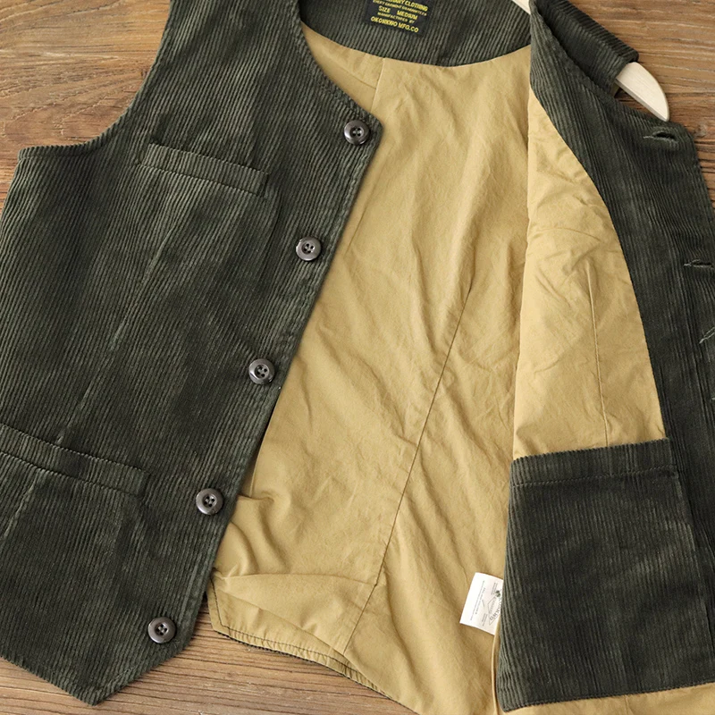 Autumn Winter American Retro Heavyweight Multi-pocket Slim