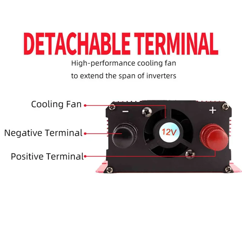3000/4000/5000W DC 12V 24V to AC 220V Power inverter Modified Sine Wave LCD Display USB Car Transformer Convert Charge Converter