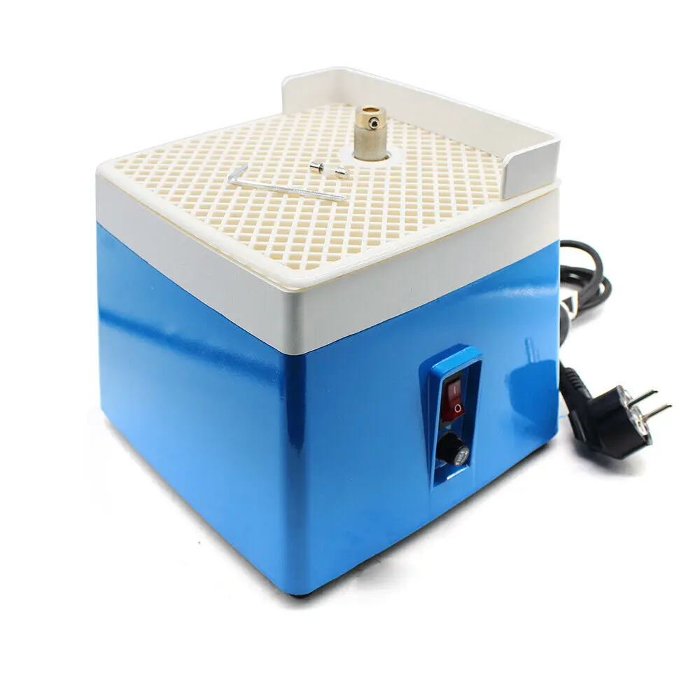 Automatic Mini Industrial Stained Grinding Desktop w/Grinding Wheel 4200r/Min for Glass Diamond Ceramics Art DIY 4