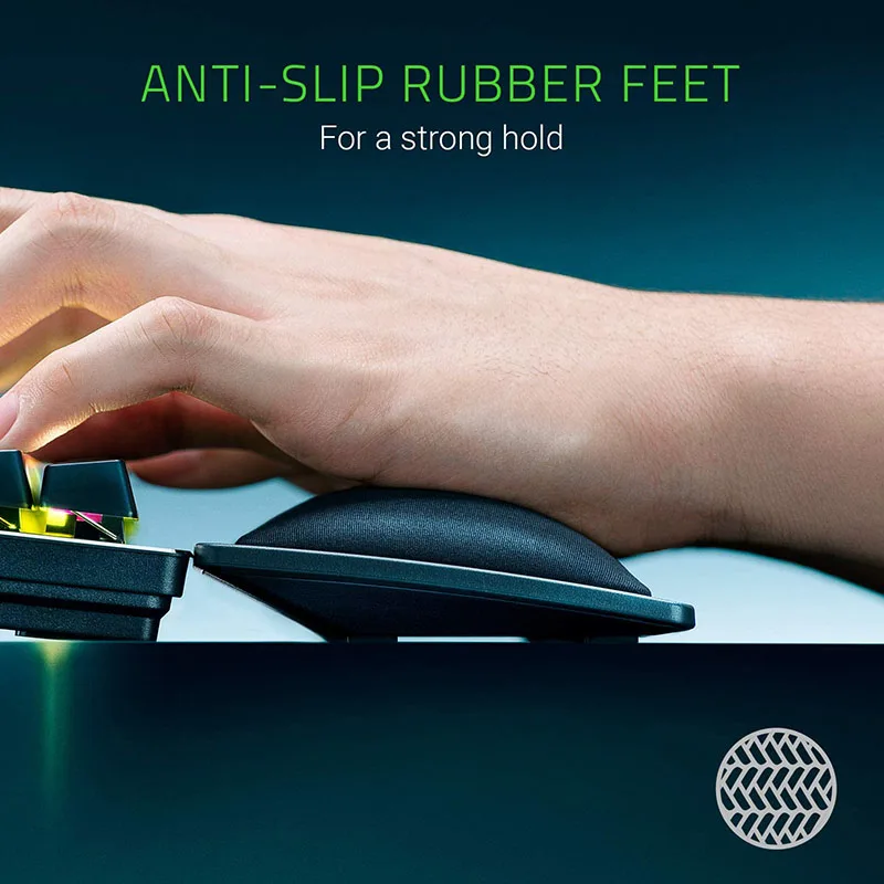 Razer-descanso de Pulso Ergonômico Pro para Teclado Completo Gel de Resfriamento Infundido Antiderrapante Base de Borracha - Imagem 4