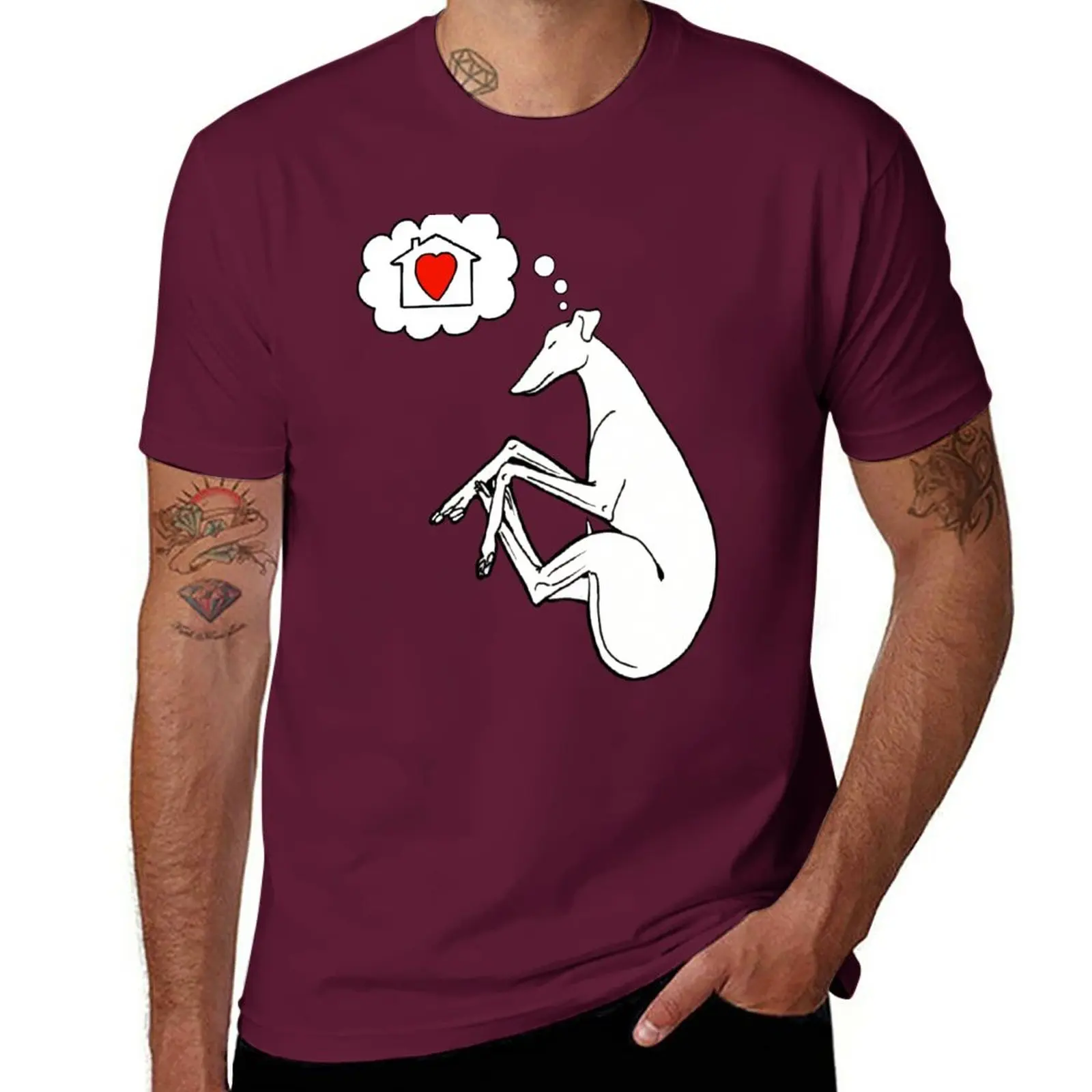 

New Happy dreaming hound T-Shirt tops Tee shirt mens graphic t-shirts