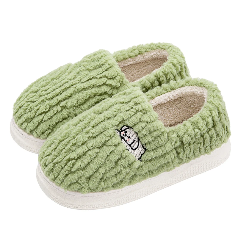 Cozy Thick-Soled Cotton Slippers - Indoor Anti-Slip Warmth