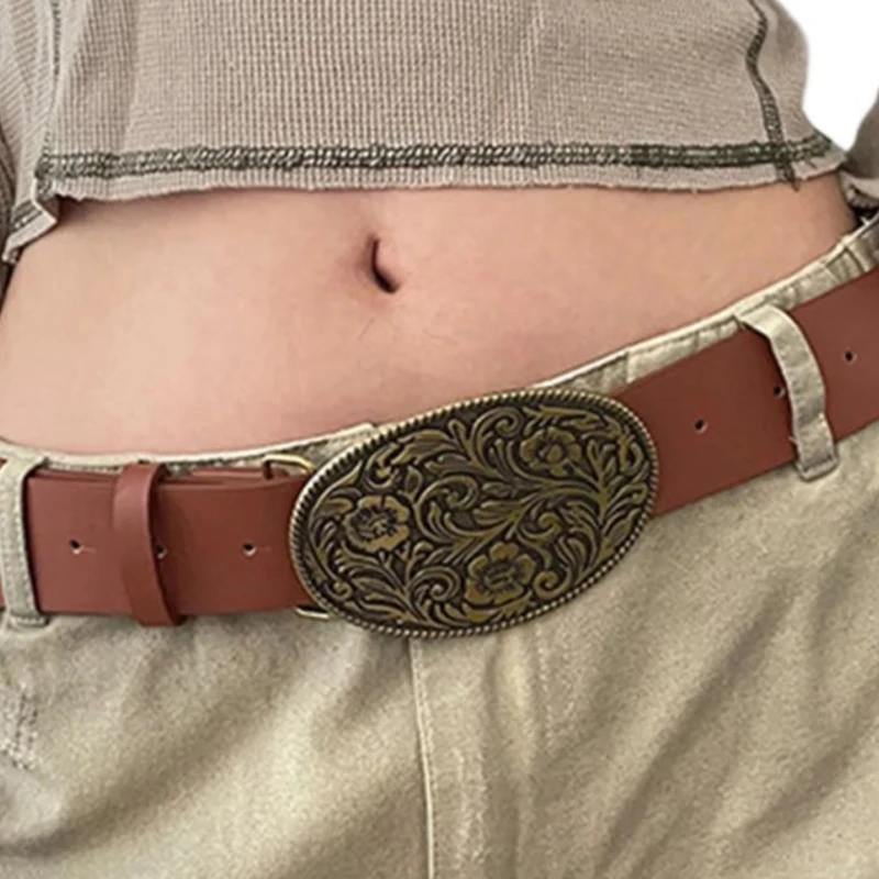 

Flower Waist Chain Engraved Chain Cowgirl Belt for Women Proms Club Party for Jeans Dresse Club