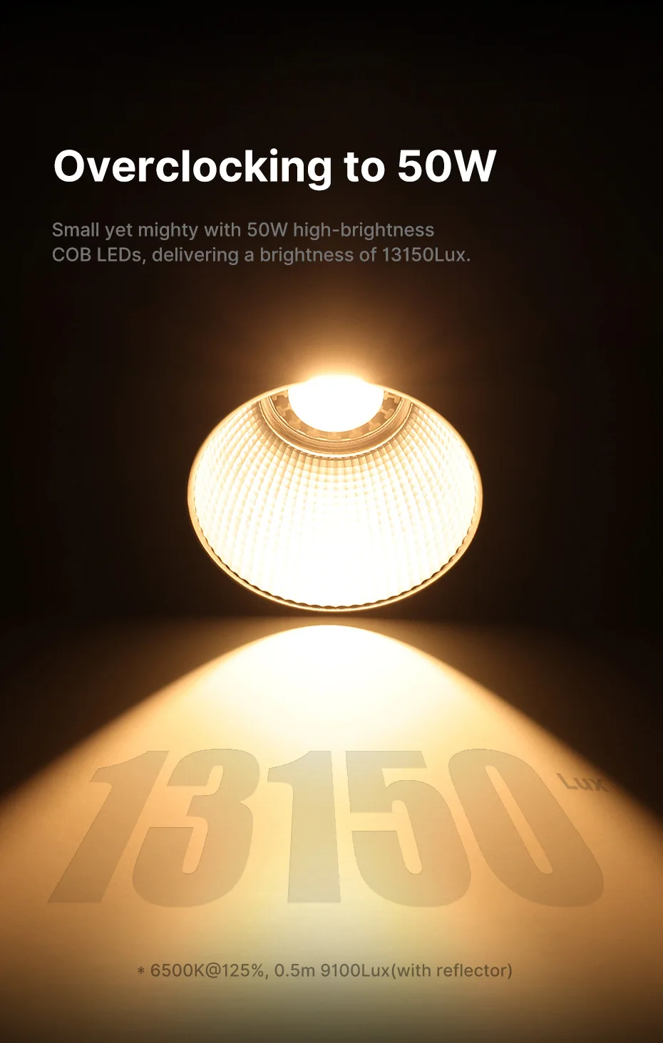 Description Picture 3 of itemUlanzi L023 40W Pro Video Light 3400mAh 2500-6500K Bi-color Photograph COB Led Video Light CRI 95+ for Outdoor Livestream