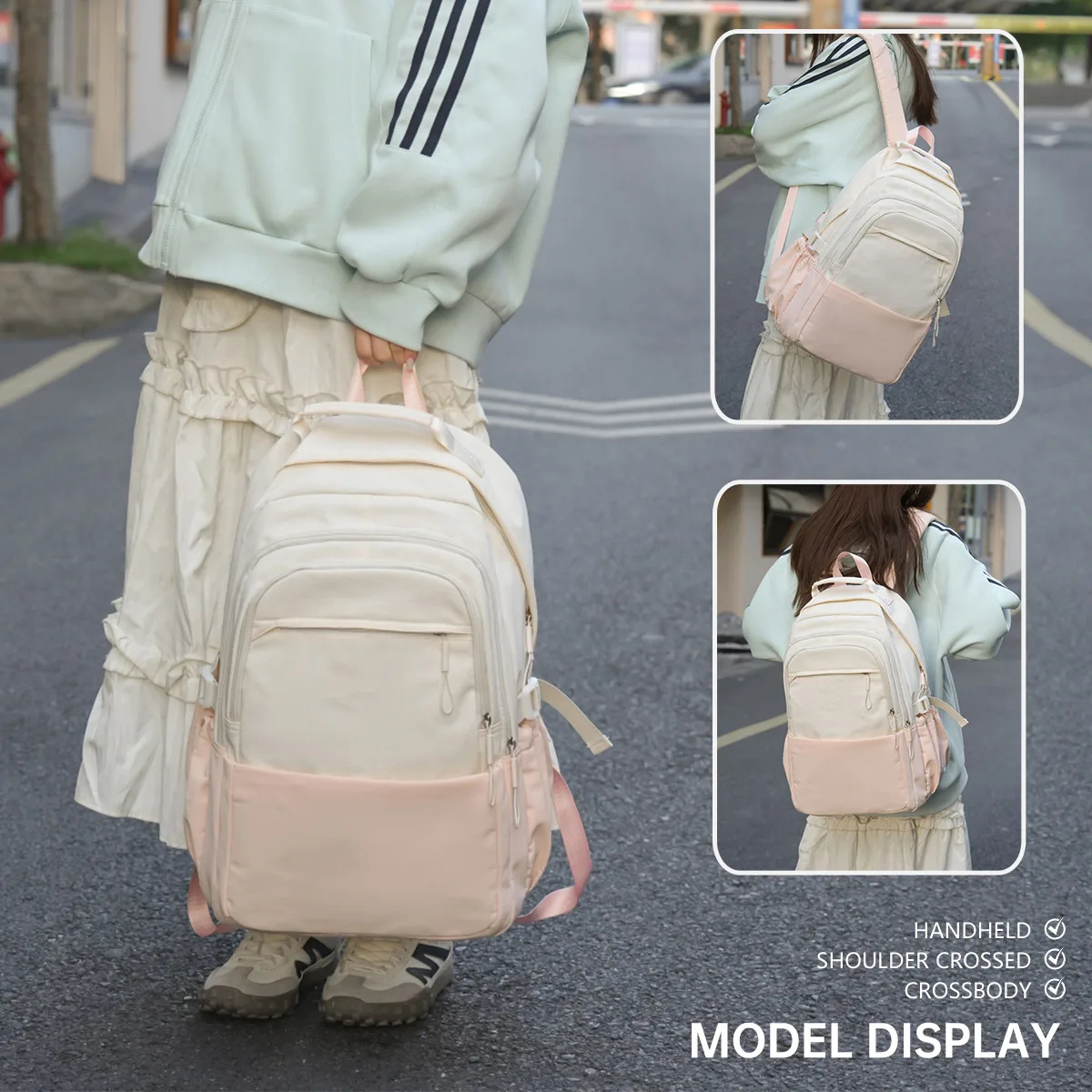 Backpack for College Students, Women's Travel Lightweight Backpack, Travel and Commuting, 16inch Laptop Bag for Middle School Students