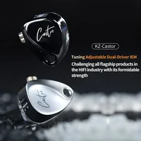 KZ Castor 2DD Dynamic in Ear Earphone High-end Tunable Earphones HiFi Bass Monitor Headphone Cancelling Earbud ZSNPRO EDXPRO 1