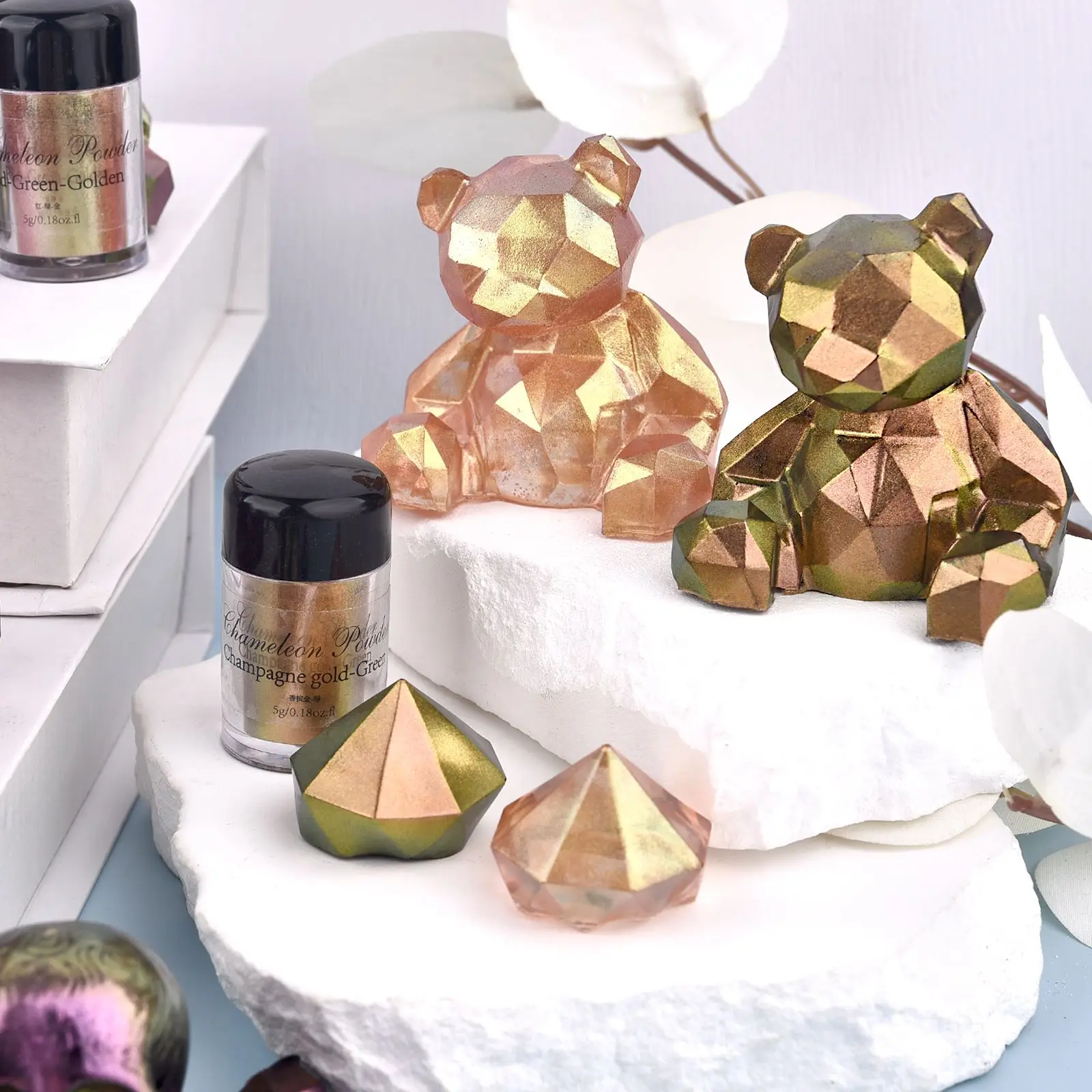 Pearl Pigment Chameleons Pigment Metallic Resin Pigments Epoxy Glitter Powder Mirror Chameleons Dye Magic Powder For Jewelry Making Supplies