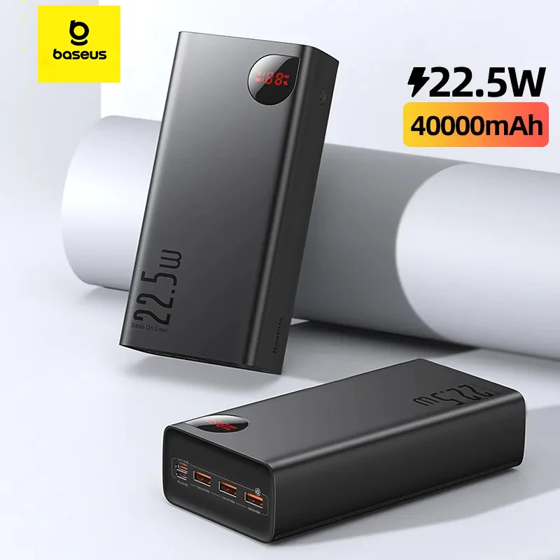 

Baseus 40000mAh power bank external battery PD 22.5W fast charging camping portable power bank suitable for iPhone 15 Xiaomi