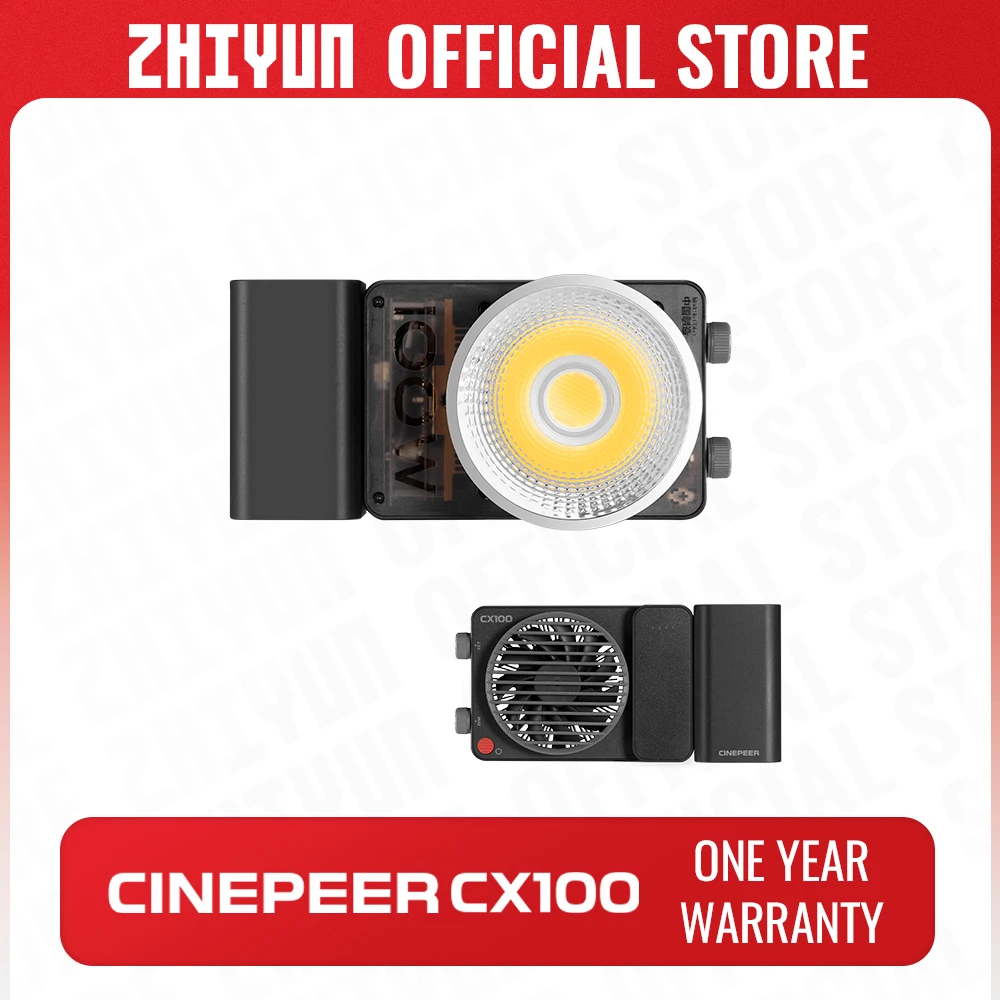 ZHIYUN Официальный CINEPEER CX100 100 Вт Ручной светодиодный светильник COB Карманный светильник для видеосъемки Двухцветный заполняющий свет для фотографий Освещение для фотосъемки ZHIYUN Официальный CINEPEER CX100 100 Вт Ручной светодиодный светильник COB Карманный светильник для видеосъемки Двухцветный заполняющий свет для фотографий Освещение для фотосъемки