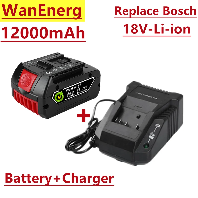 Литиевая батарея 18 в 12000 мАч для замены инструментов электросети Bosch bat609 bat610 bat618