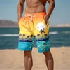 Harajuku 3D Cocoanut Trees Printing Beach Shorts Palm Tree Graphic Board Shorts For Men Summer New Hawaiian Cool Swimming Trunks 4