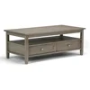 Coffee Table Warm Shaker Solid Wood 48 Inch Wide Rectangular Transition, Distressed Grey for Living Room and Family Room 6