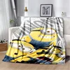 Kawaii Despicable Me Minions Soft Flannel Blankets,Throw Blanket Comfortable Blanket for Picnic Beds Sofa Home Bedroom Kid Cover 3