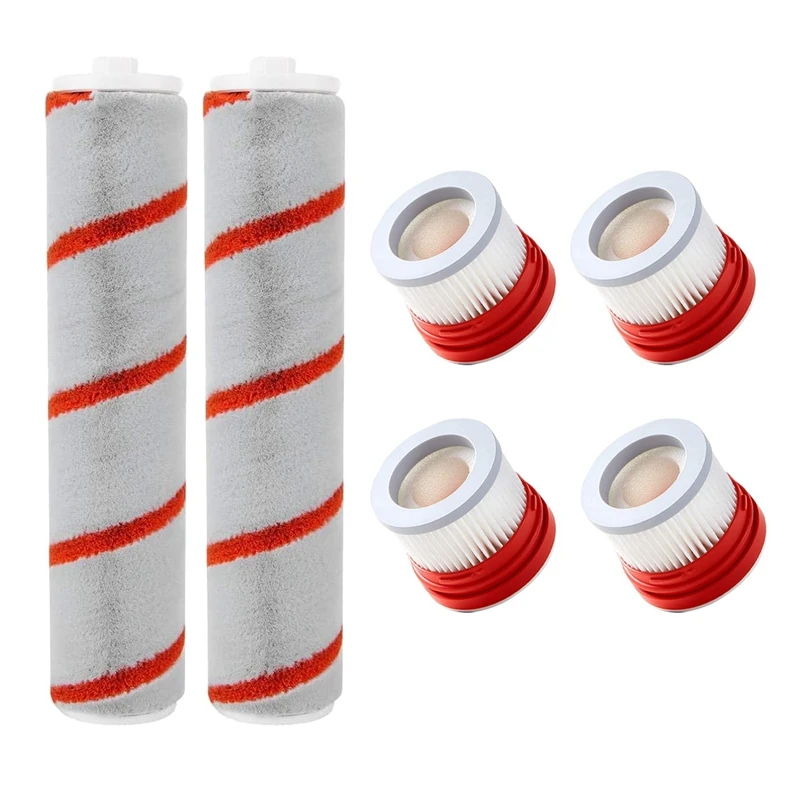 

HEPA Filter Roller Brush Replacements For Xiaomi Dreame V9 V9P V10 Handheld Vacuum Cleaner Accessories Parts Kit 6 Piece (2 Pcs