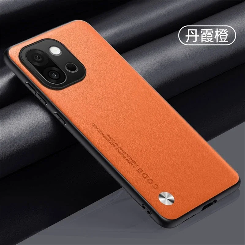 Enhanced Product Title:  
Premium Plain Leather Silicone Case with Camera Protection - Shockproof Hard Bumper
