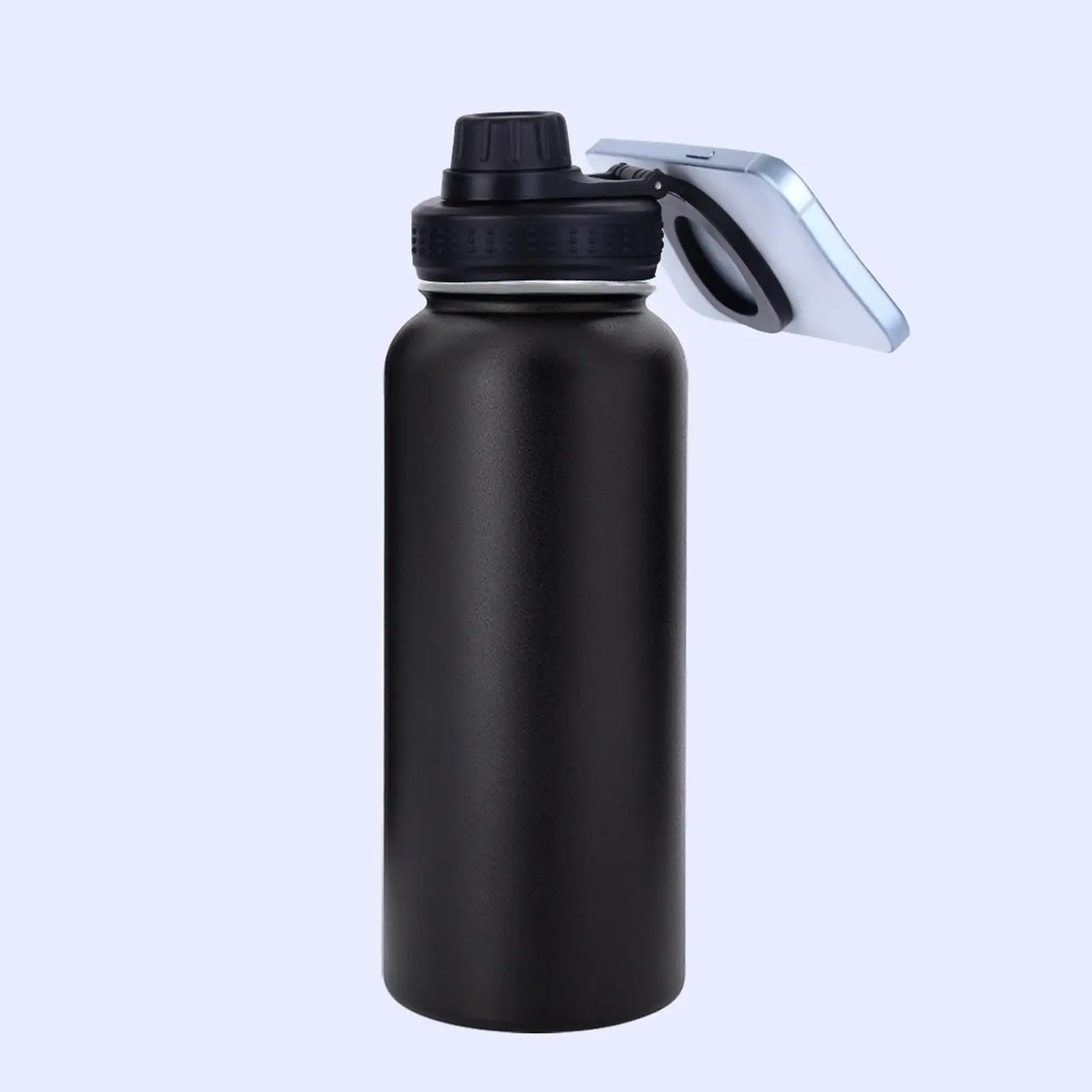 

Insulated Water Bottle with Phone Mount Stainless Steel Sports Bottle 1000ml