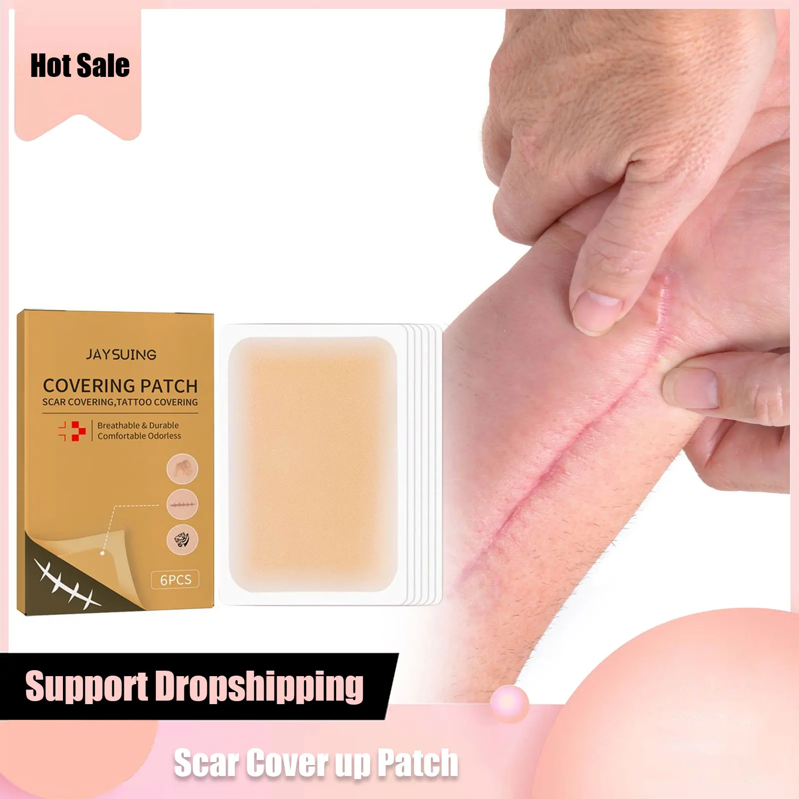 

Scar Cover up Patch Tattoo Invisible Stick Flaw Hide Tape Birthmark Acne Trauma Burn Scar Cover Waterproof Skin Concealer Patch