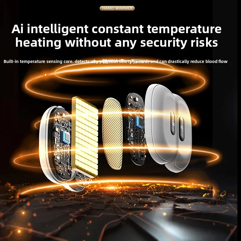 New Magnetic Detachable Hand Warmer Charging Mini 2-In-1 Heat Pack, A Cute Gift For Your Girlfriend And Best Friend Charging Cas