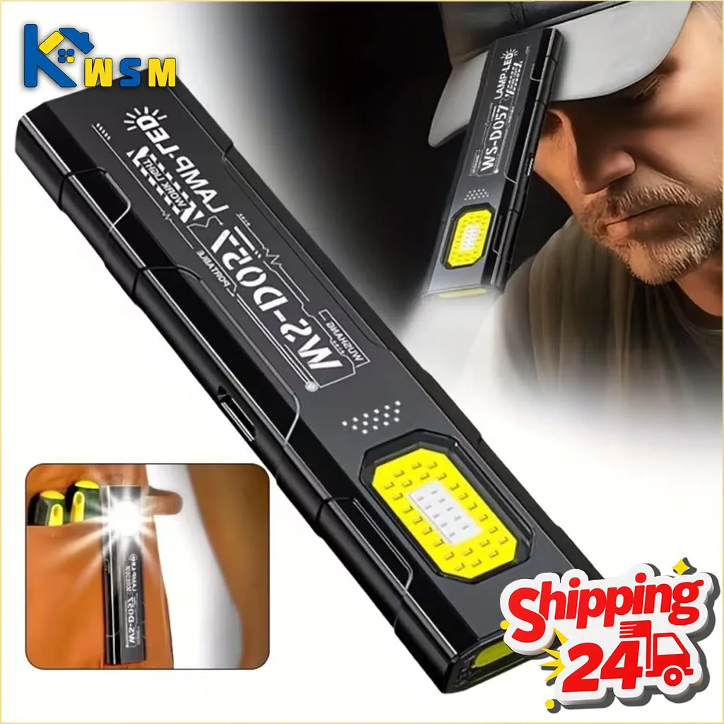 Ultra-Bright Rechargeable Magnetic LED Work Light – Portable Mini Flashlight for Outdoor, Camping, and Emergency Use