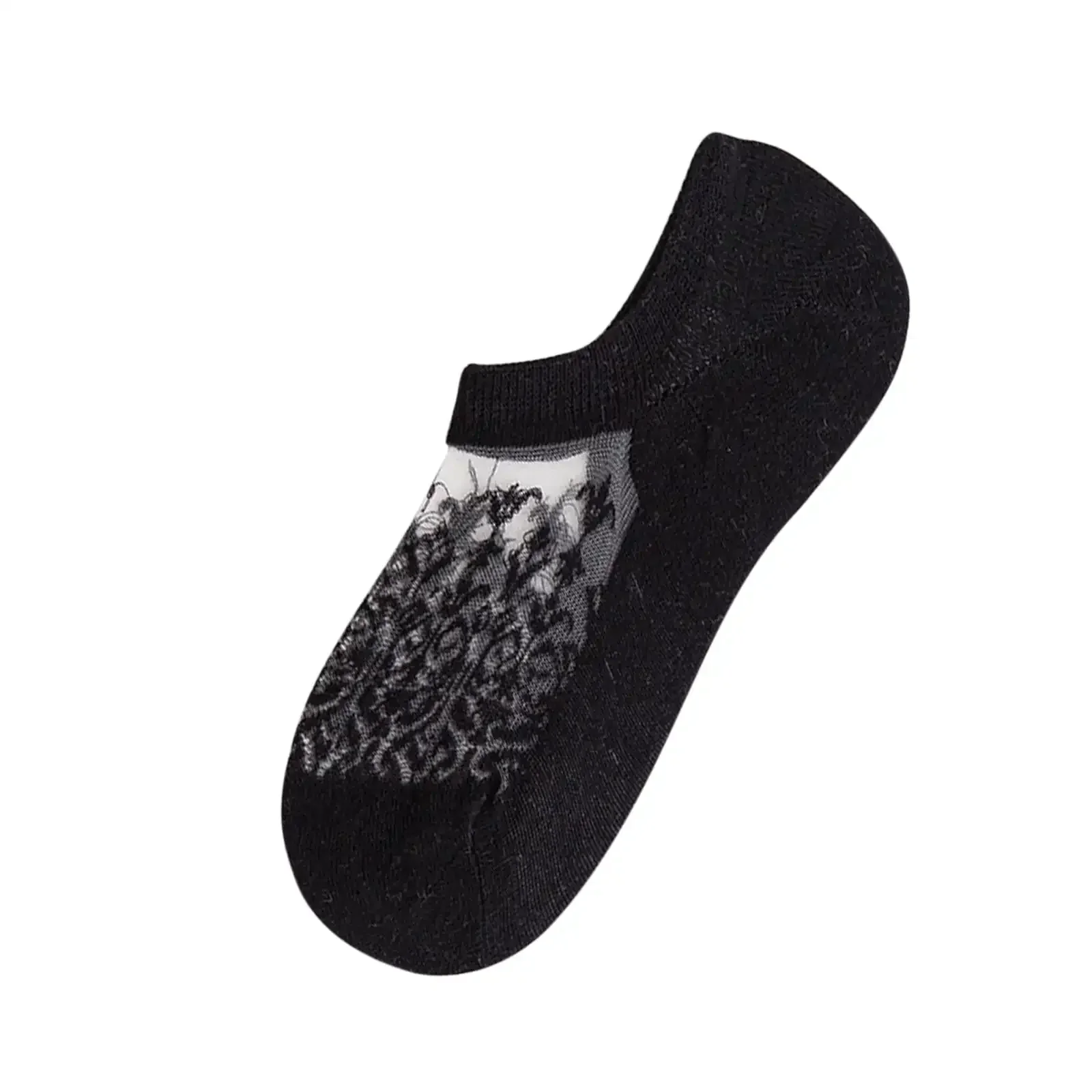 

yuehao sock slippers womens socks summer breathable shallow mouth socks black