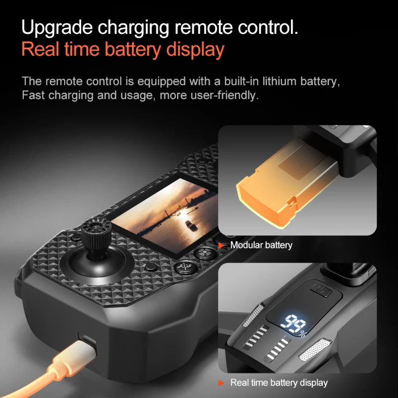 Drone Professionale Lenovo M6 con Schermo, WIFI 5G, Fotocamere HD 8K, Motore Brushless, FPV, Quadricottero RC, Elicottero UAV - Image 5