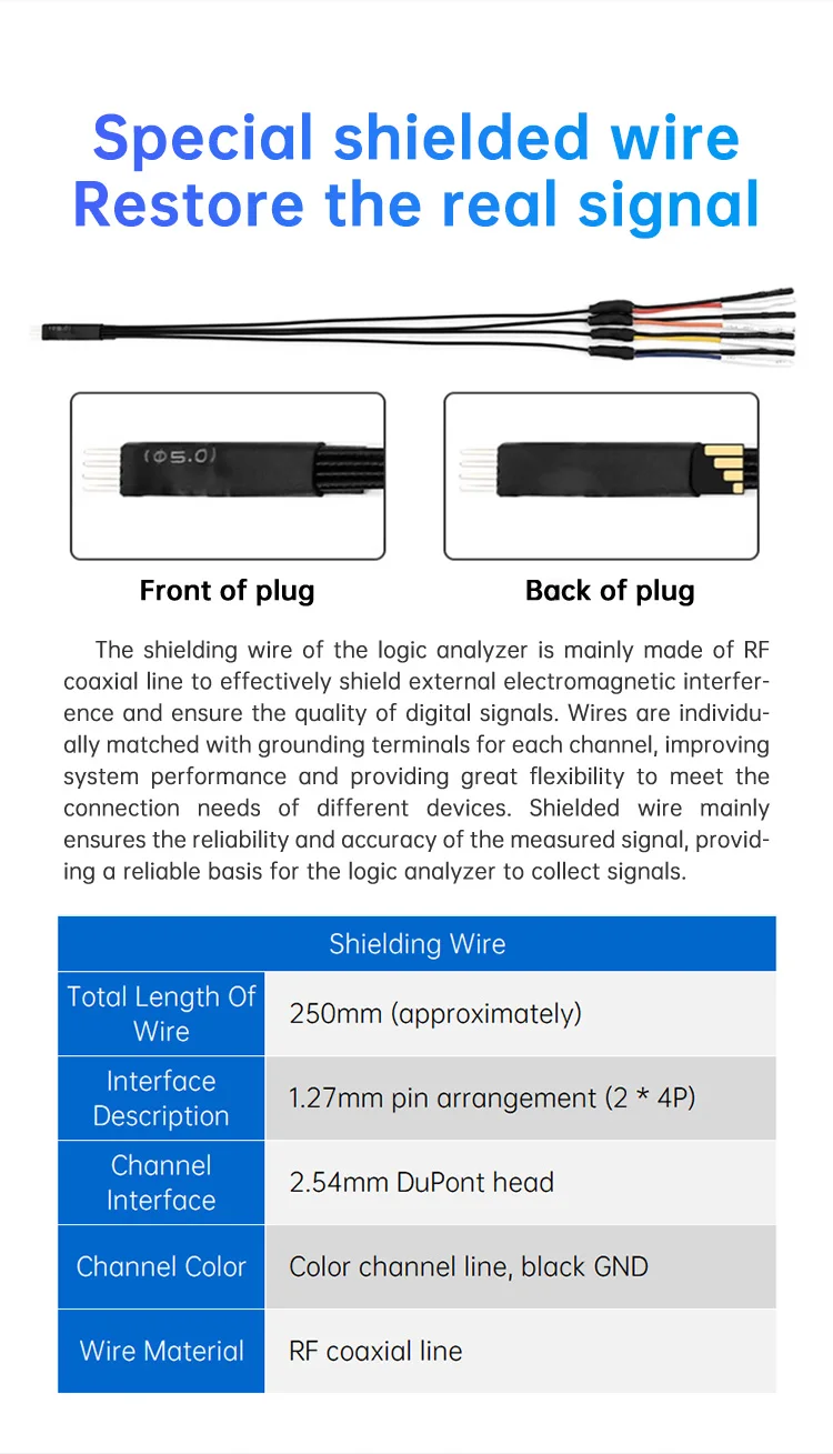 Logic Analyzer DL32 32Channels USB3.0 Protocol Debug Protocol Decoding Software