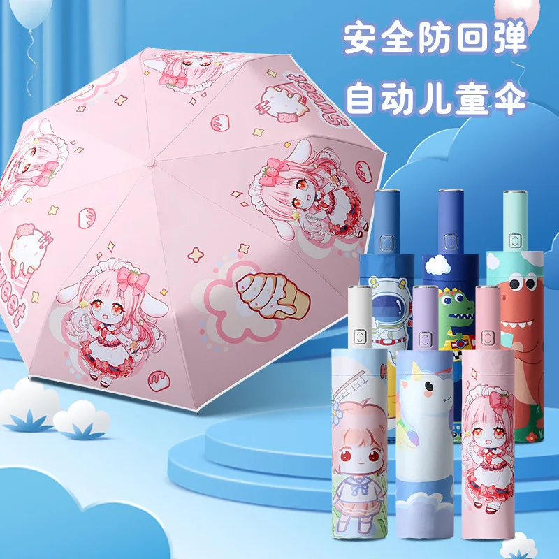 Kids Umbrella Unicorn Transparent Umbrellas Children Laser Umbrella Cute Cartoon Alpaca Girl Umbrellas Sakura Dropshipping