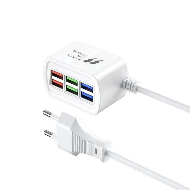 ตัวเลือกสินค้า USB 6 ช่องชาร์จเร็ว ปลั๊กพ่วงตั้งโต๊ะ สายยาว 1 เมตร
