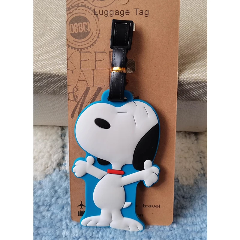 Snoopy Luggage Tag Cartoon Women Men Suitcase Identifier