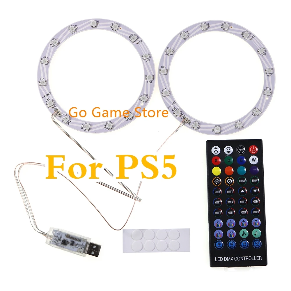Per Playstation 5Rgb Led Light Strip Per Ps5 Bar Sticker Decalcomanie Telecomando Per Console Ps5 Striscia Di Luci Dolorful Decorative