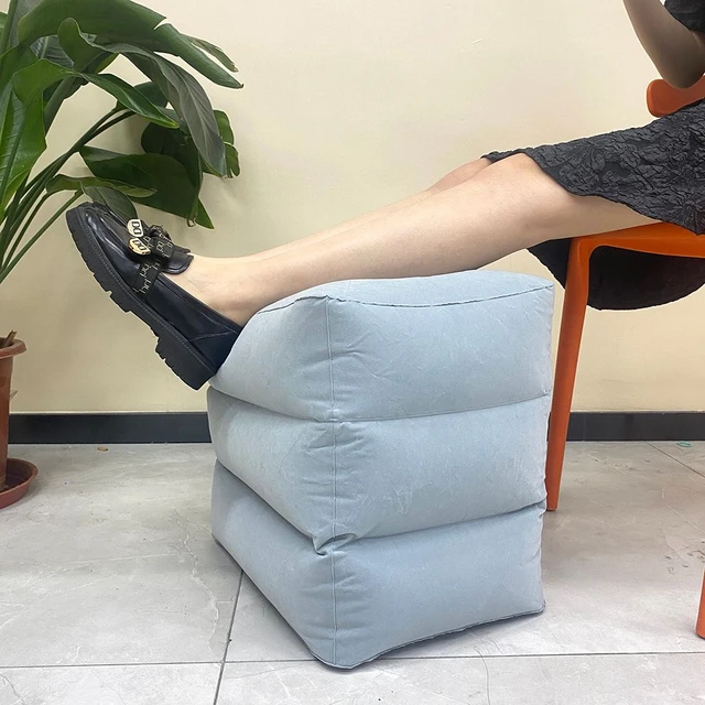 Portable Relaxing Feet Tool Inflatable Foot Rest Pillow Cushion PVC Air  Travel Office Home Leg Up Footrest Chair Stool - AliExpress