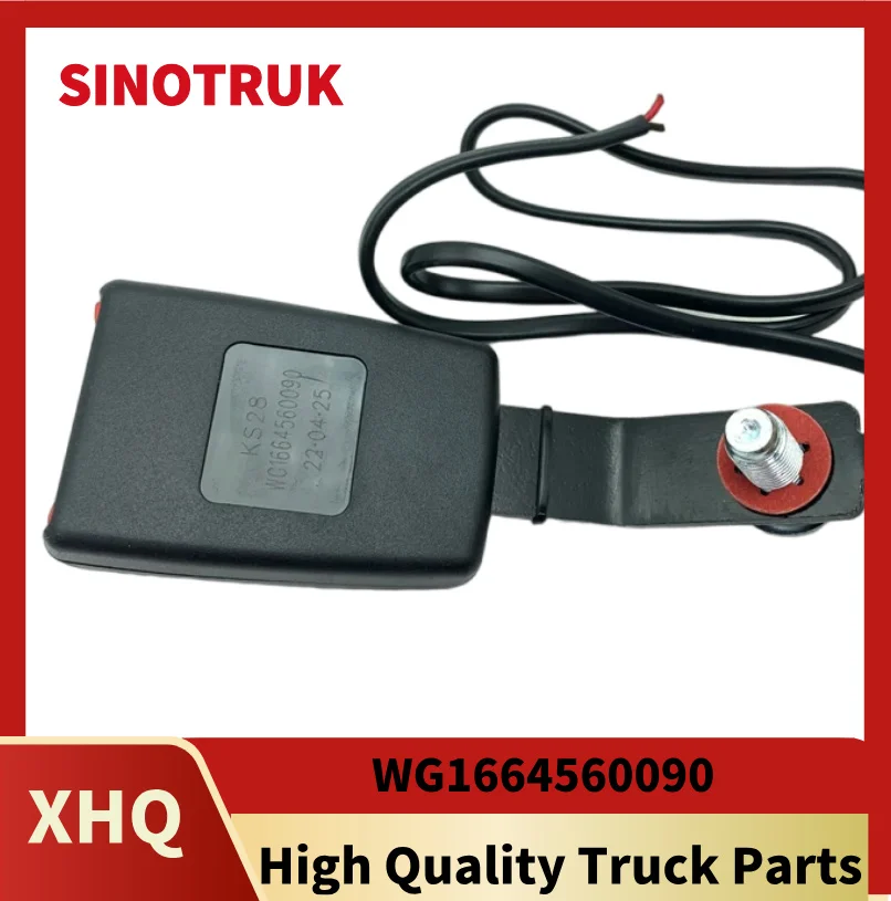 Left Safety Belt Buckle With Alarm Function WG1664560090 For SINOTRUK SITRAK C7H G7 HOWO T7H T5G Seat Buckle Original Truck Part